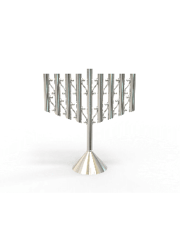 אנשי חב"ד מפואר בסגנון מודרני מכסף סטרלינג , חנוכה מודרני מ